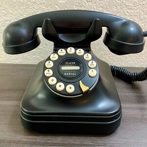Vintage Black Grand Phone Flash Redial PF Products Landline